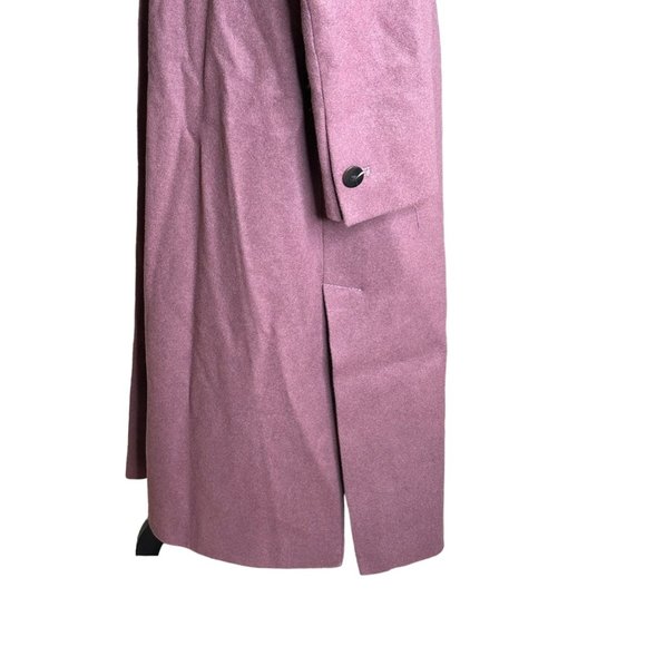 Kenneth Cole Jacket Womens 10 Pink Wool Blend Trench Double Breasted Coat - Picture 8 of 16